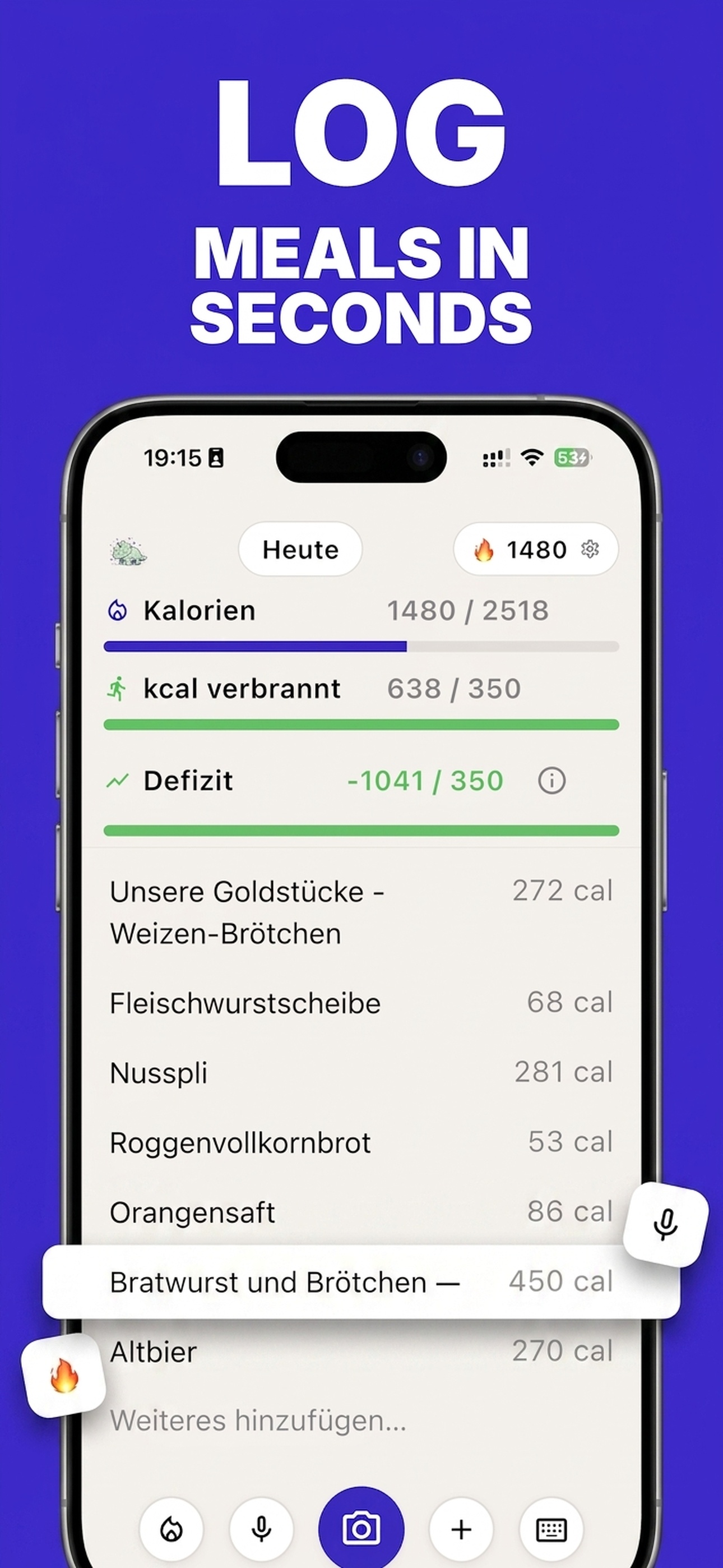 Mahlzeiten tracken